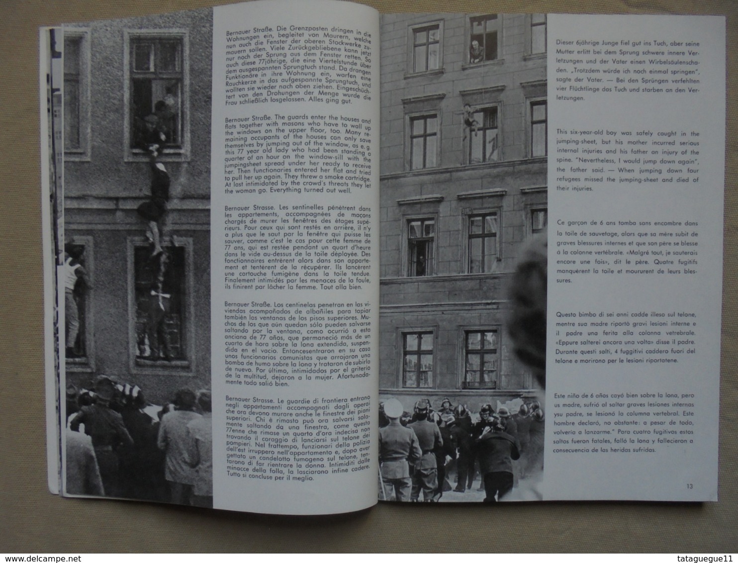 Ancien - Livre Illustré "CELA S'EST PASSE AU MUR" En 5 Langues 192 Photos 1986 - 5. Zeit Der Weltkriege