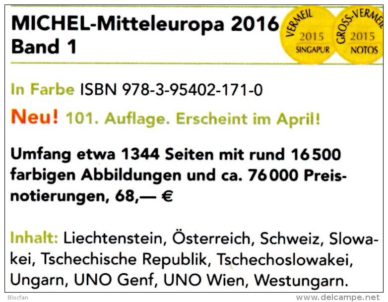 Junior Deutschland+Europa Band 1 MlCHEL 2016 Neu 78€ D AD DR Berlin SBZ DDR BRD A CH FL HU CZ CSR SLOWAKEI UNO Genf Wien - Paketten