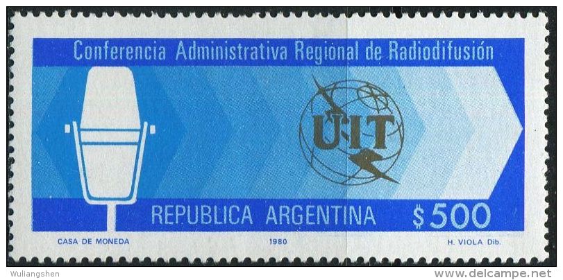 GA0716 Argentina 1980 International Telecommunication Union Ensign Microphone 1v MNH - Neufs