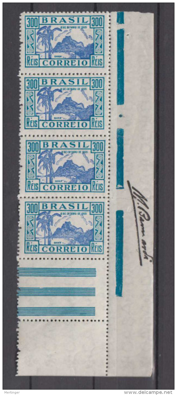 Brazil Brasil Mi# 437 ** MNH Corner Strip Of 4 DIA DA CRIANCA 1935 - Ungebraucht