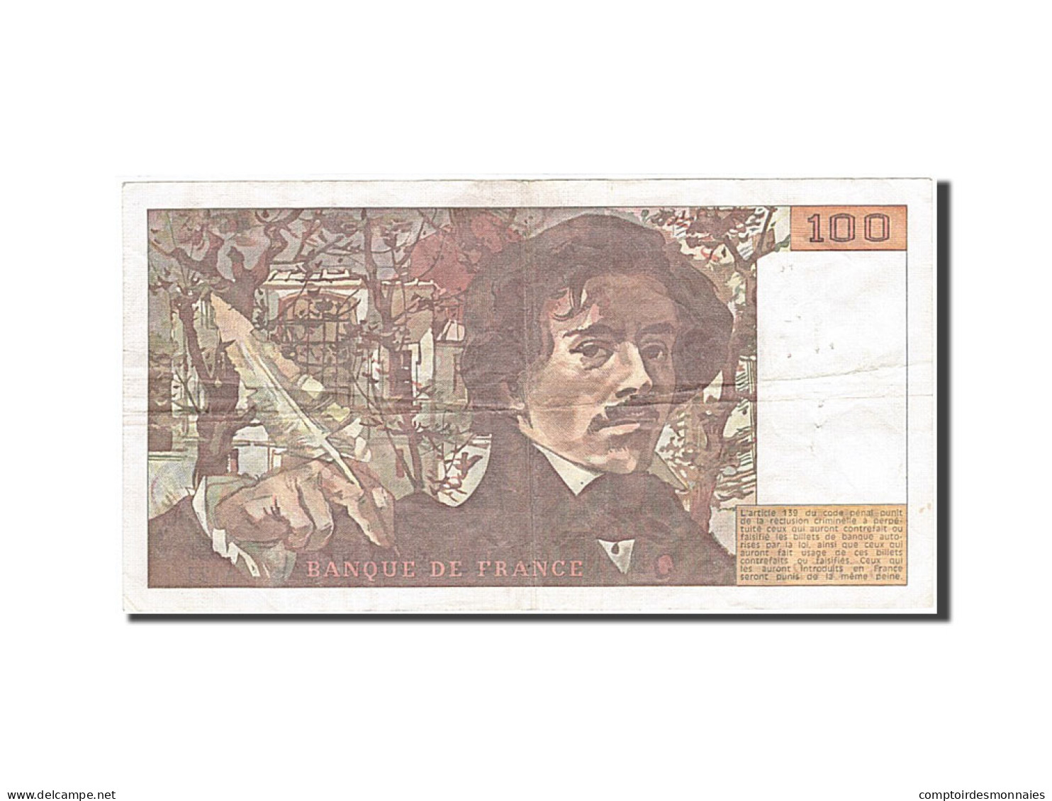 Billet, France, 100 Francs, 1978, 1979, TTB, Fayette:69.3, KM:154b - 100 F 1978-1995 ''Delacroix''