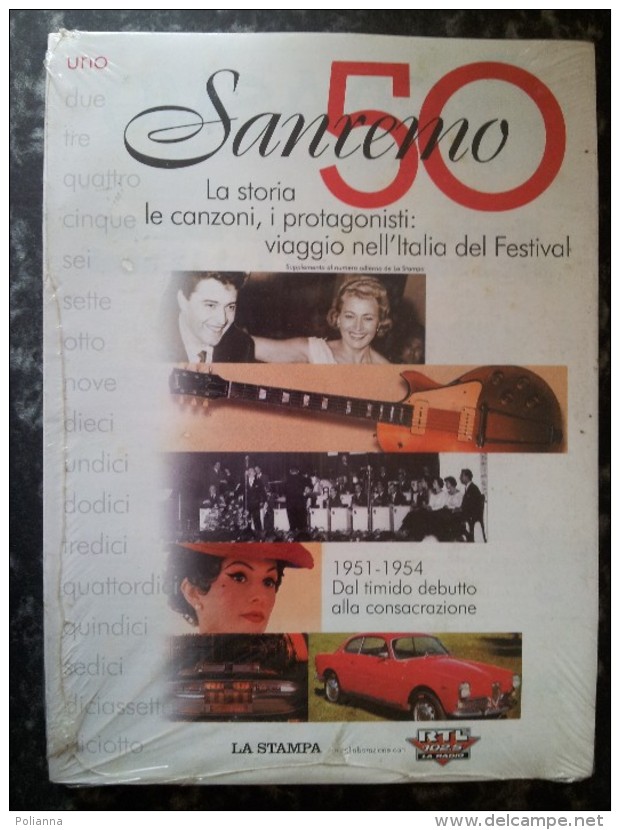 M#0P45 SANREMO 50 LA STORIA LE CANZONI I PROTAGONISTI 1951-54 Supplemento La Stampa - Cinéma Et Musique