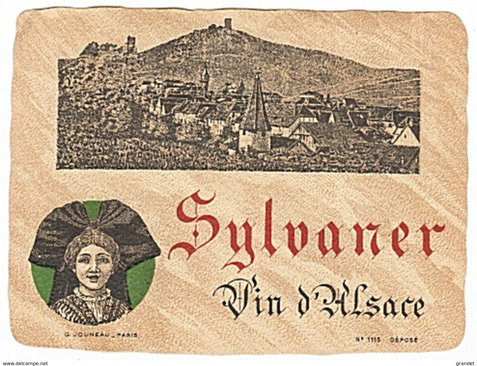 ETIQUETTE - SYLVANER - ALSACE - - Witte Wijn
