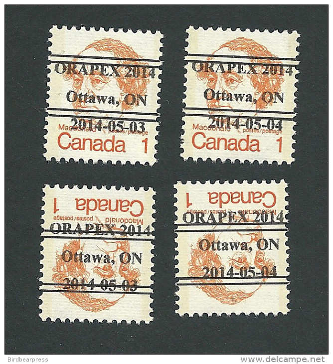 B33-33 CANADA ORAPEX 2014 Set Of 4 MNH - Local, Strike, Seals & Cinderellas