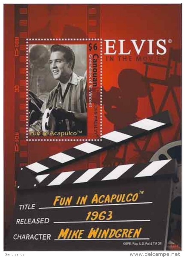 VINCENT GRENADINES CANOUAN SHEET ELVIS PRESLEY SINGERS ACTORS CINEMA MUSIC - Elvis Presley