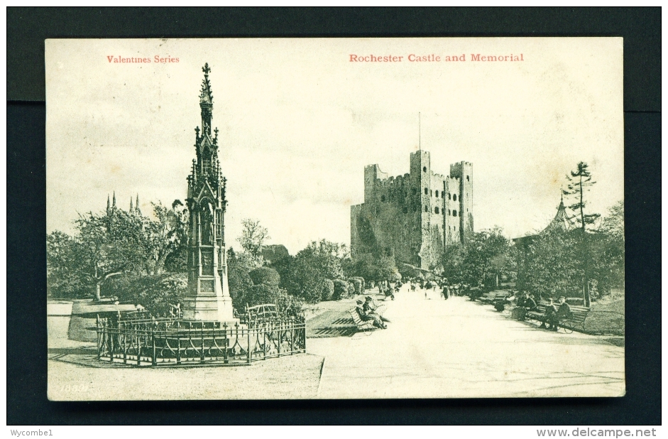 ENGLAND  -  Rochester  Castle And Memorial  Used Vintage Postcard As Scans - Rochester