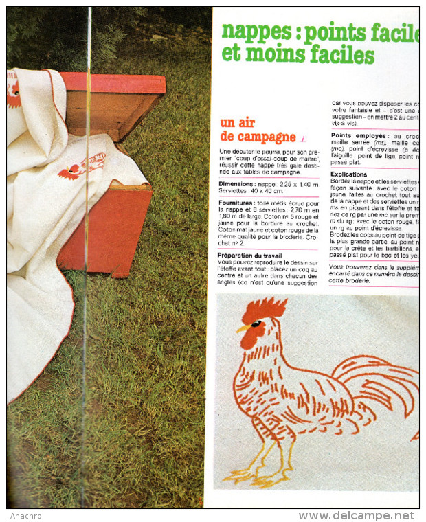 ECOLE DE LA BRODERIE N°1 De 1978 COUSSINS NAPPES Un Air De CAMPAGNE RETRO 64 Pages - Cross Stitch