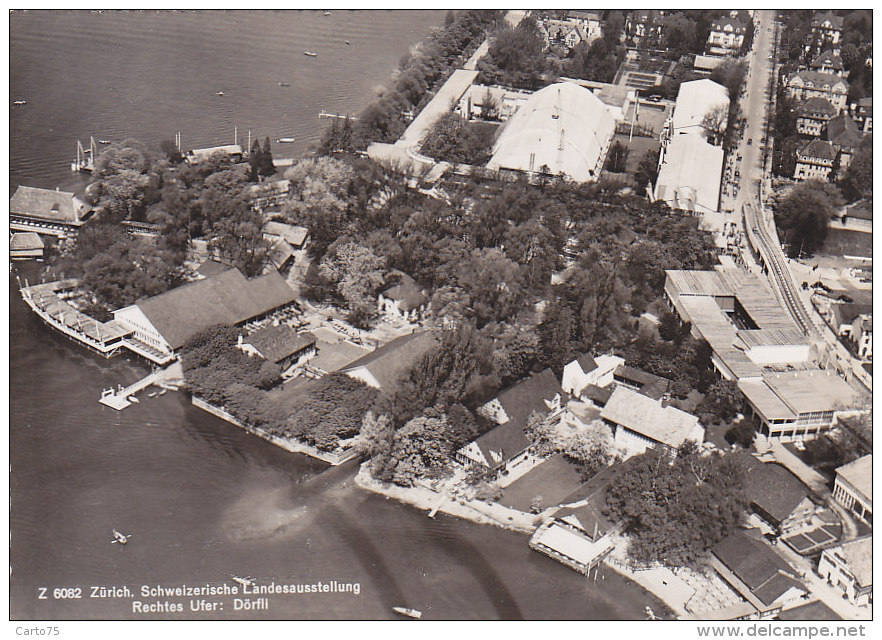 Suisse - Zurich - Zürich - Vue Aérienne Landesausstellung - Rechtes Ufer : Dörfli - Exposition Nationale Suisse - Dorf