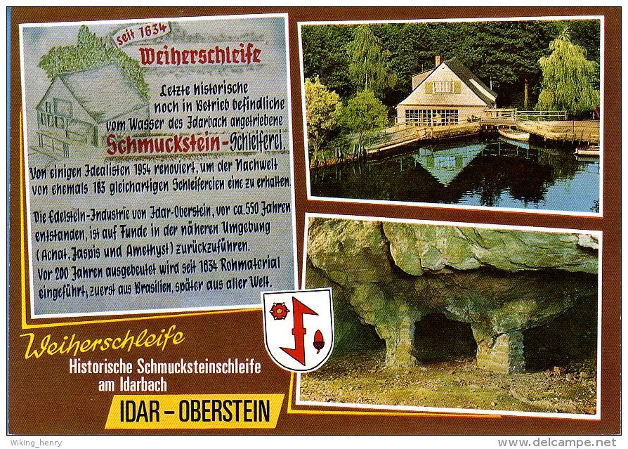 Idar Oberstein - Mehrbildkarte 8  Weiherschleife - Idar Oberstein