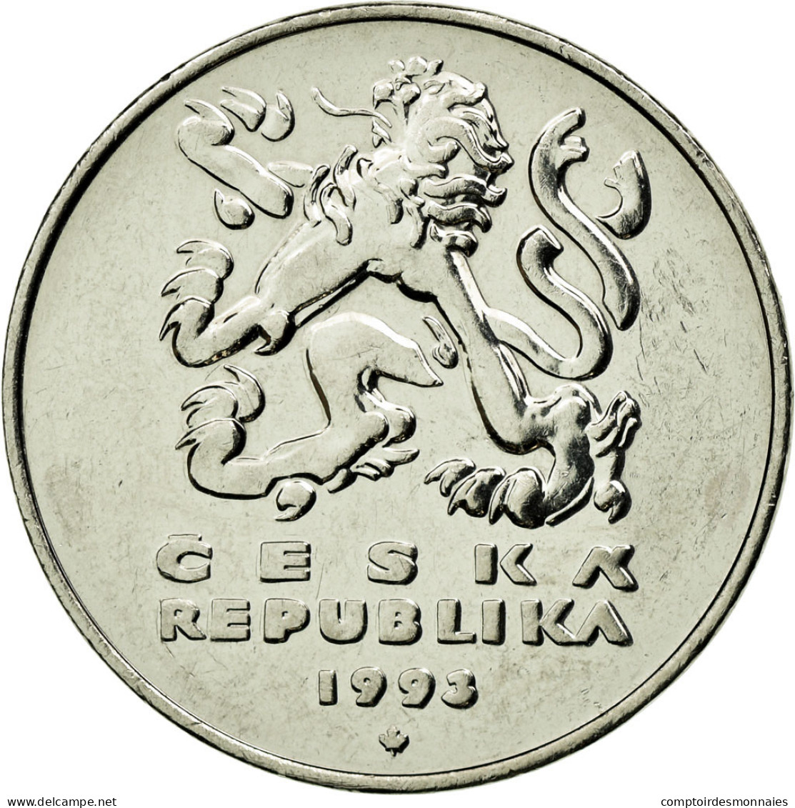 Monnaie, République Tchèque, 5 Korun, 1993, TTB+, Nickel Plated Steel, KM:8 - Tsjechië