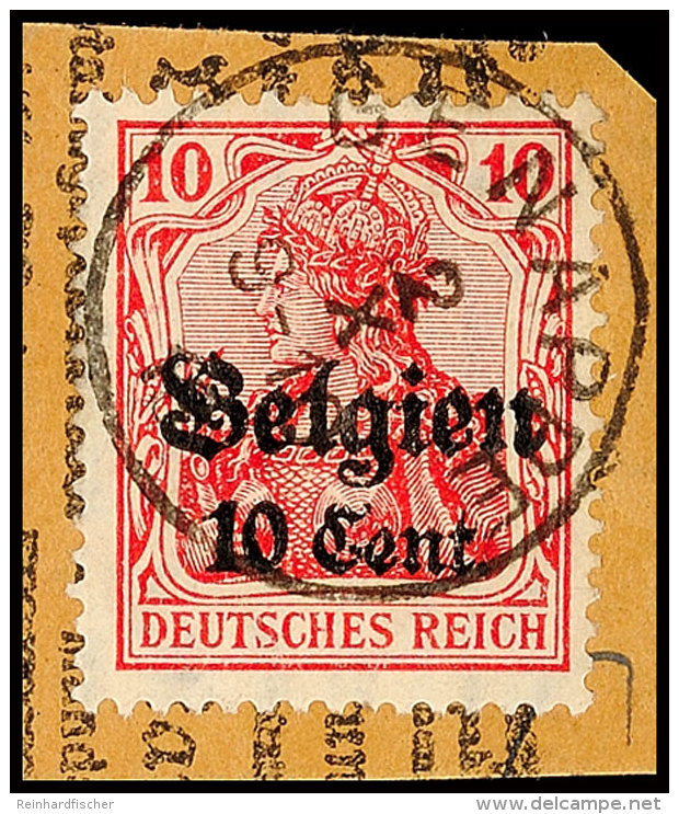 "GENAPE 2 X 18"; Klar Auf Paketkartenausschnitt 10 C., Katalog: 14 BSGENAPE 2 X 18, Catalogue: 14 BS - Autres & Non Classés