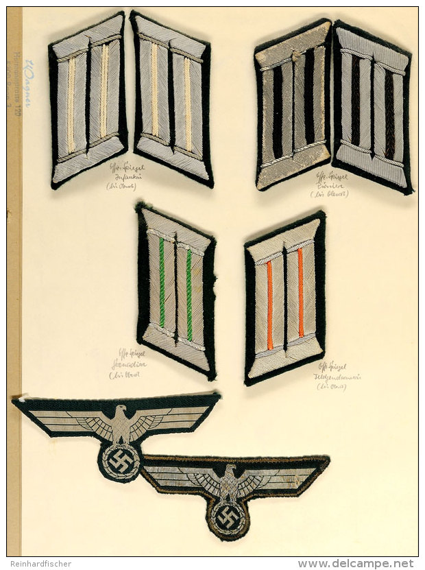 Kleine Sammlung Von 6x Kragenspiegel Dabei Z.B. Offizier Infanterie Oder Offizier Grenadiere Und 2x Brustadler,... - Non Classés