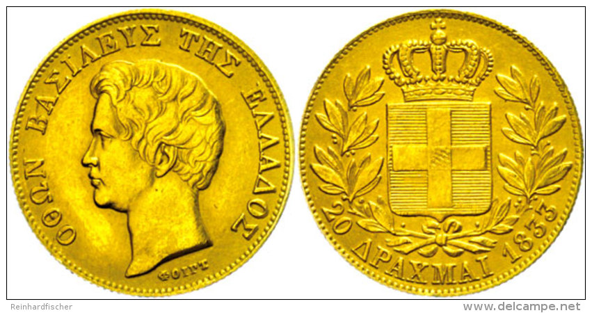 20 Drachmen, Gold, 1833, Otto I., Fb. 10, Kl. Polierspur Auf Avers, Wz. Rf., Vz.  Vz20 Drachma, Gold, 1833,... - Grèce