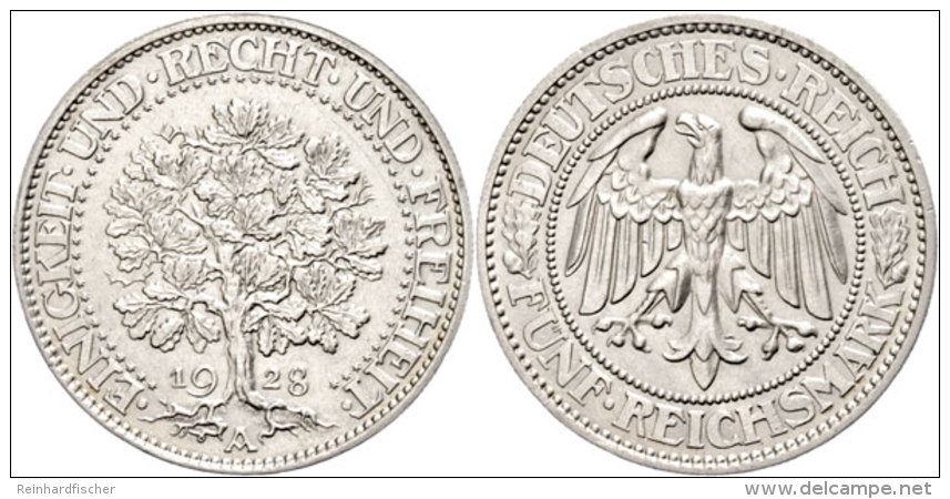 5 Reichsmark, 1828, A, Eichbaum, Vz+., Katalog: J. 331 5 Reichmark, 1828, A, Oak Tree, Extremly Fine .,... - Autres & Non Classés