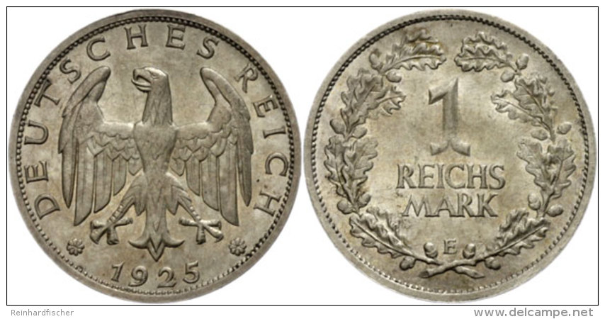 Reichsmark, 1925, E, Vz-st., Katalog: J. 319 Vz-stReichmark, 1925, E, Extremly Fine To Uncirculated.,... - Autres & Non Classés