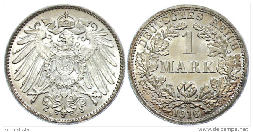 1 Mark,1916,  Vz-st., Katalog: J. 17 Vz-st1 Mark, 1916, Extremly Fine To Uncirculated., Catalogue: J. 17 Vz-st - Autres & Non Classés