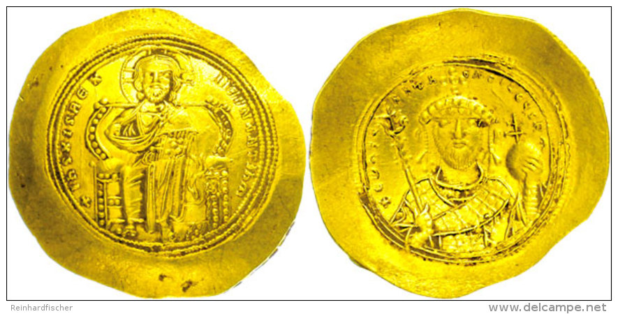 Constantinus IX., 1042-1055, Histamenon (4,37g), Konstantinopel. Av: Thronender Christus Von Vorn, Darum Umschrift.... - Byzantines