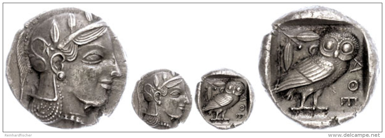 Tetradrachme (17,08g), Um 450 V. Chr. Av: Athenekopf Mit Attischem Helm Nach Rechts. Rev: Eule Nach Rechts,... - Non Classés