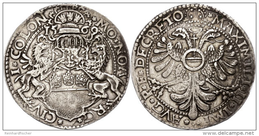 Taler, 1569, Mit Titel Maximilians II., Dav. 9155; Noss 144c, Ss.  SsThaler, 1569, With Title Maximilians II.,... - Autres & Non Classés