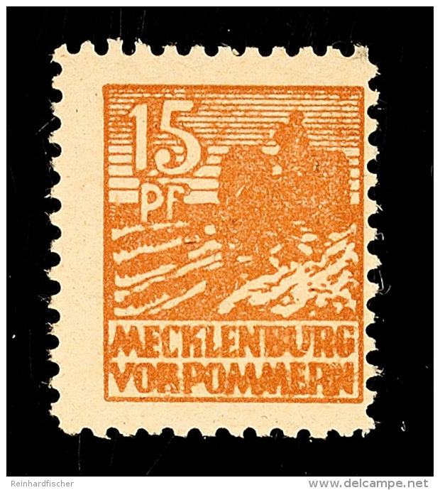 15 Pf. Mittelgelbbraun, Tadellos Postfrisch, Gepr. Kramp BPP, Katalog: 37yc **15 Pf. Yellow Brown, In Perfect... - Autres & Non Classés