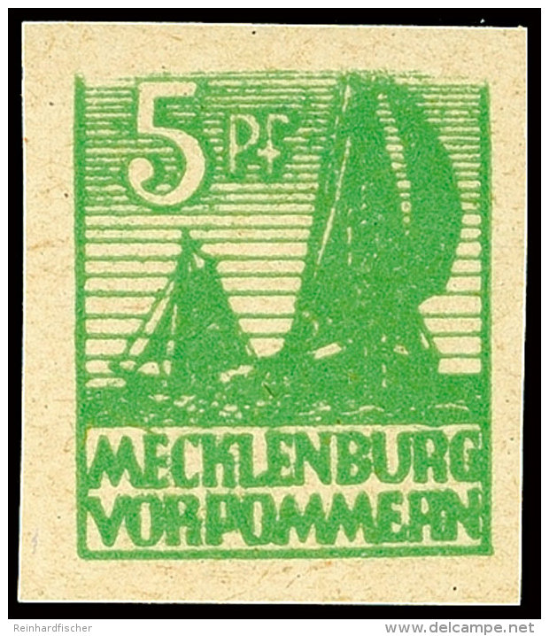 5 Pfg Abschied Schwärzlichgelblichgrün Mit Plattenfehler "V", Tadellos Ungebraucht, Fotoattest Kramp BPP,... - Autres & Non Classés