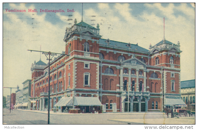 US INDIANAPOLIS / Tomlinson Hall / CARTE COULEUR - Indianapolis