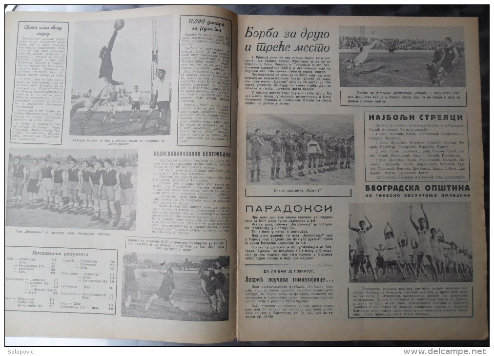 SPORTSKA REVIJA  BR. 30, 1940  KRALJEVINA JUGOSLAVIJA, NOGOMET, FOOTBALL - Livres