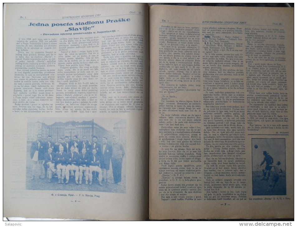 ILUSTROVANI SPORTSKI LIST, NOVI SAD  BR.1, 1932  KRALJEVINA JUGOSLAVIJA, NOGOMET, FOOTBALL - Libri