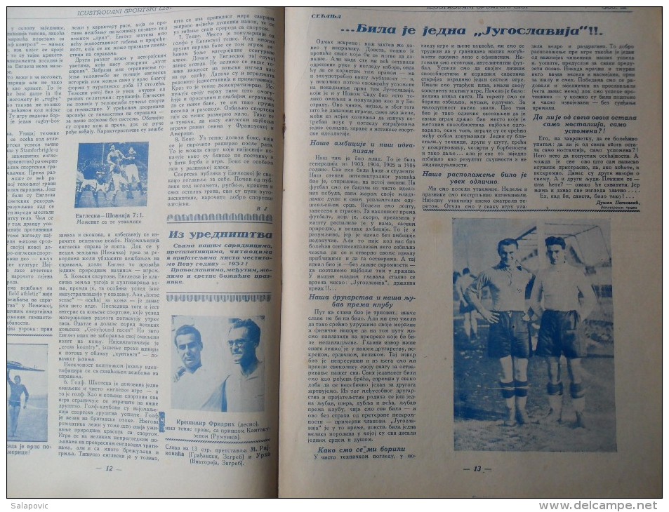 ILUSTROVANI SPORTSKI LIST, NOVI SAD  BR.1, 1932  KRALJEVINA JUGOSLAVIJA, NOGOMET, FOOTBALL - Boeken