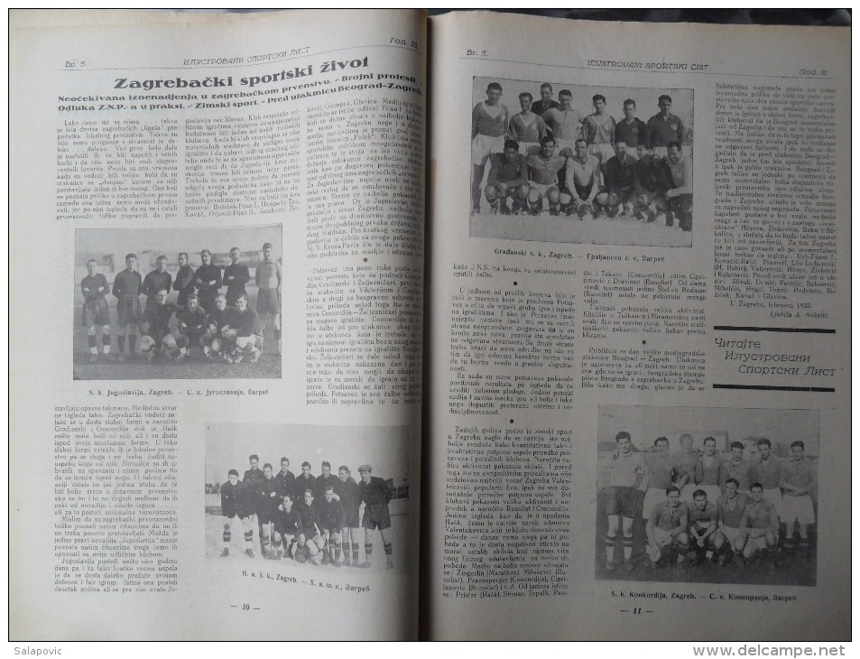 ILUSTROVANI SPORTSKI LIST, NOVI SAD  BR.5, 1932  KRALJEVINA JUGOSLAVIJA, NOGOMET, FOOTBALL - Livres