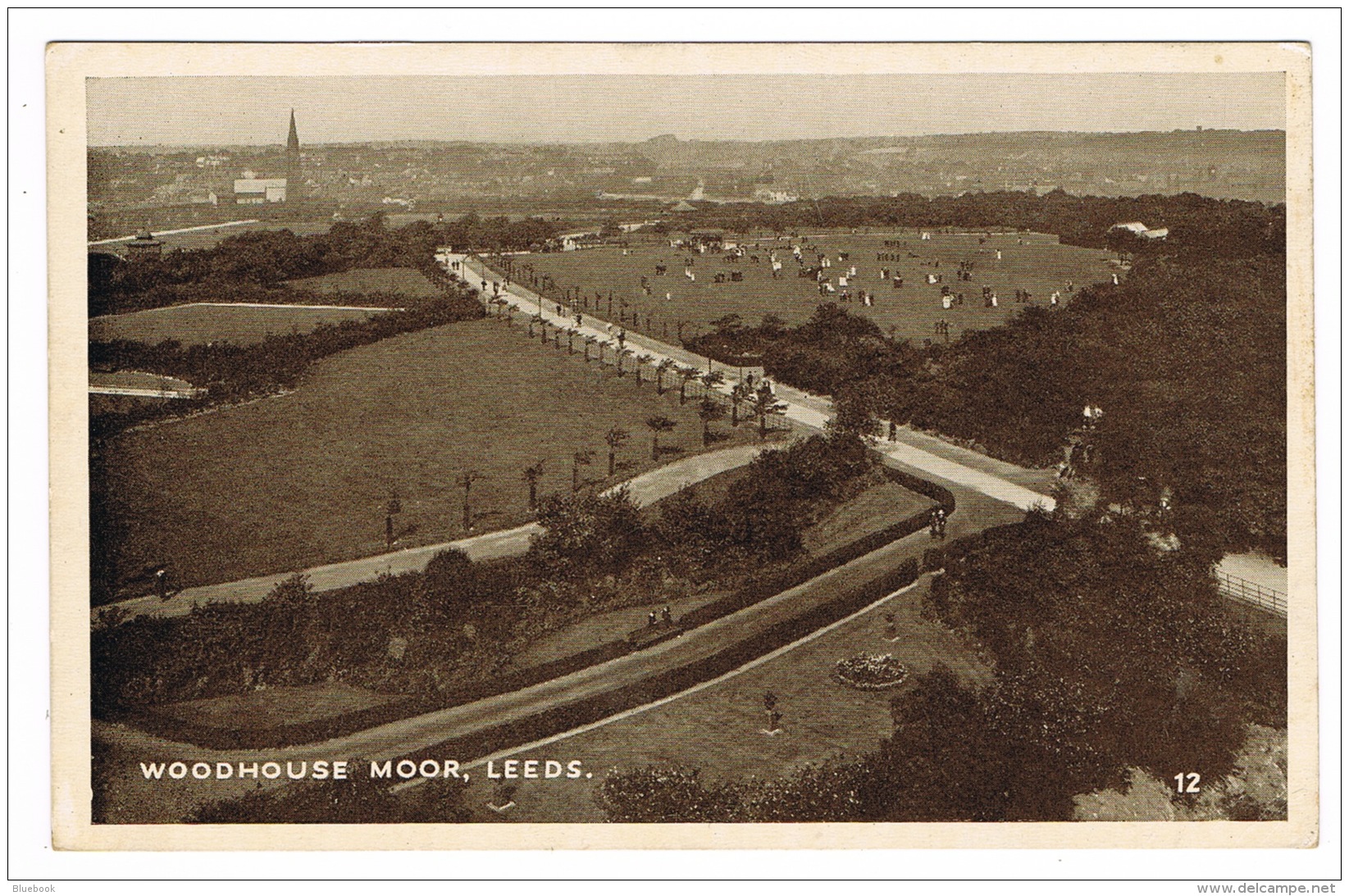 RB 1095 - 1944 Postcard - Woodhouse Moor - Leeds Yorkshire - WWII P.M. Patriotic Message - Leeds