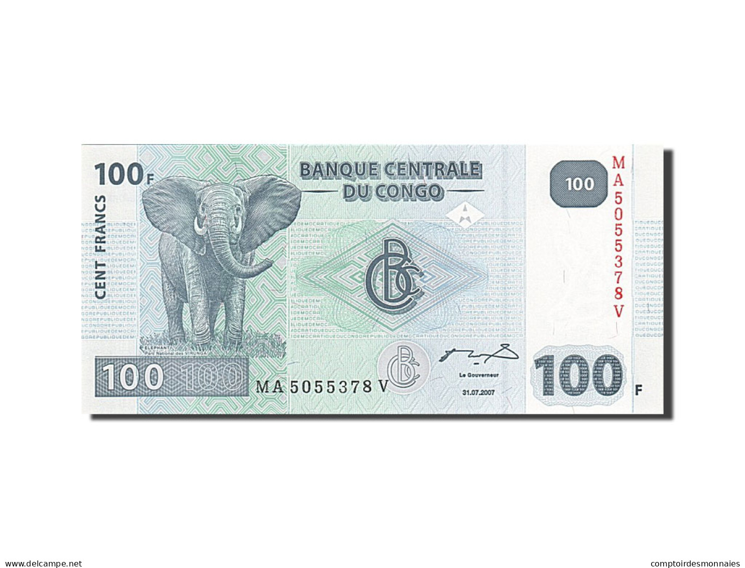 Billet, Congo Democratic Republic, 100 Francs, 2007, 2007-07-31, KM:98a, NEUF - République Démocratique Du Congo & Zaïre