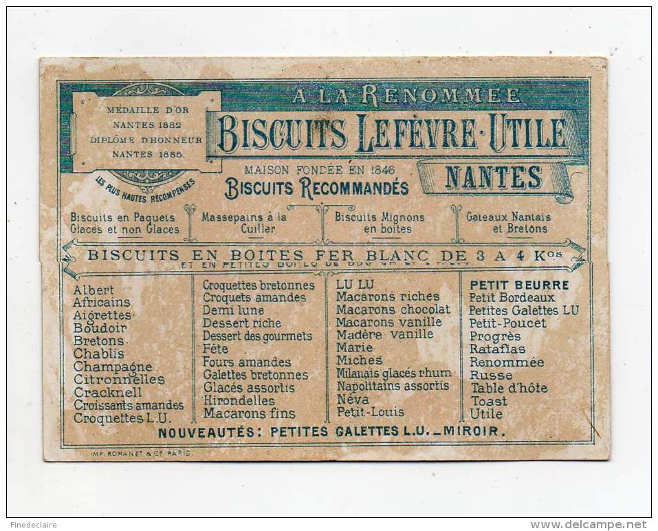 Chromo - Biscuits Lefevre Utile - Costume Historique - Directoire - Lu