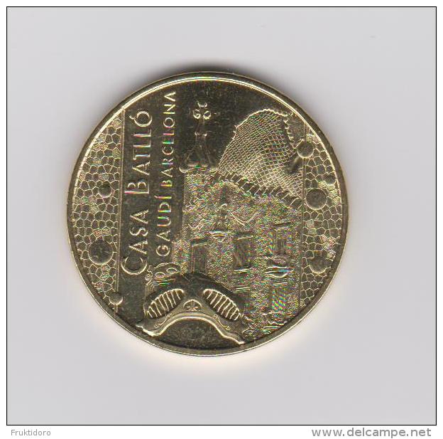 Coin Spain - Token Casa Battló - Gaudí - Barcelona - Monnaie De Paris 2015 - Professionals/Firms