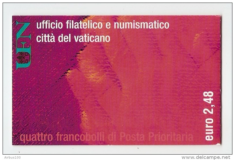 VATICAN CITTA DEL VATICANO CARNET 2001 NEUF 4 TIMBRES 0,62 EURO - 2 Scans - - Postzegelboekjes