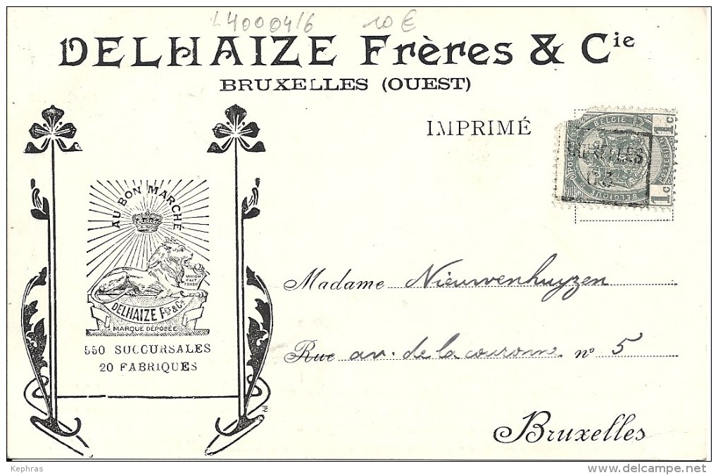 HOUFFALIZE à Vol D'Oiseau - RARE CPA Publicitaire DELHAIZE FRERES - - Houffalize