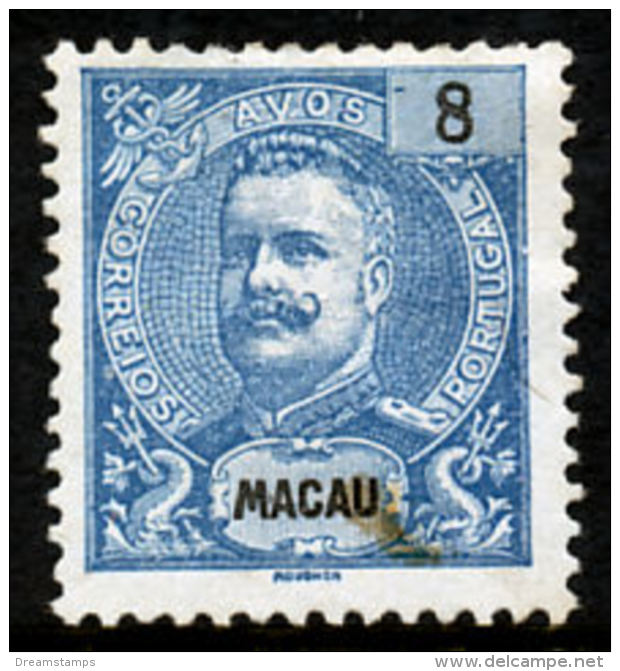 !										■■■■■ds■■ Macao 1898 AF#84(*) King Carlos, Mouchon 8 Avos (x10793) - Ungebraucht