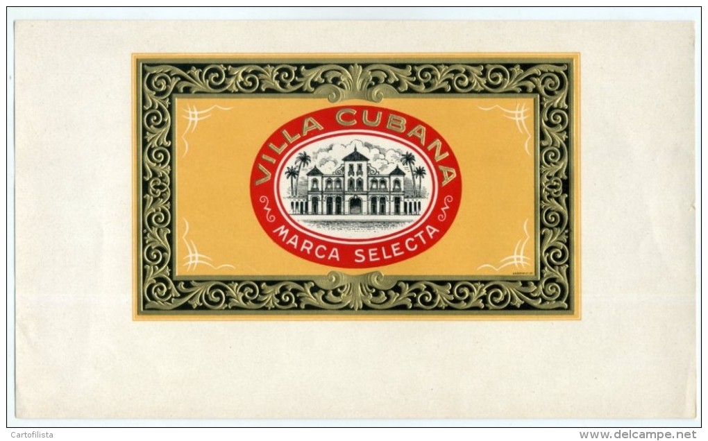 Cigar Box Label - VILLA CUBANA  (635) - Etiquettes