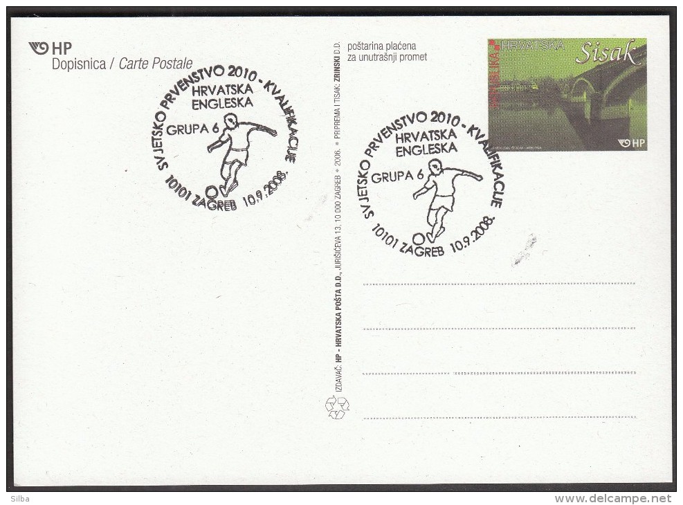 Croatia Zagreb 2008 Soccer Football World Championship South Africa 2010 Qualifying Round Group 6 Croatia - England - 2010 – Sud Africa