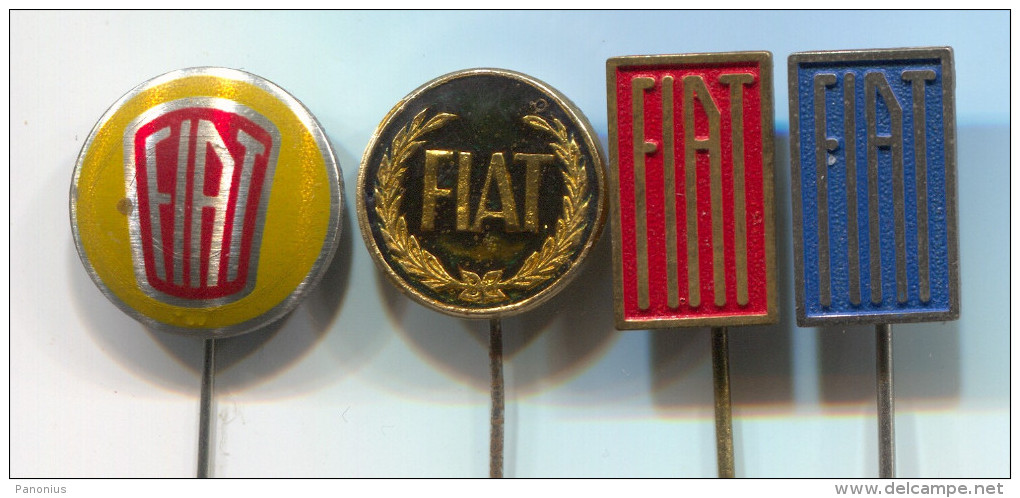 FIAT - Car Automotive, Auto, Vintage Pin  Badge, 4 Pieces - Fiat