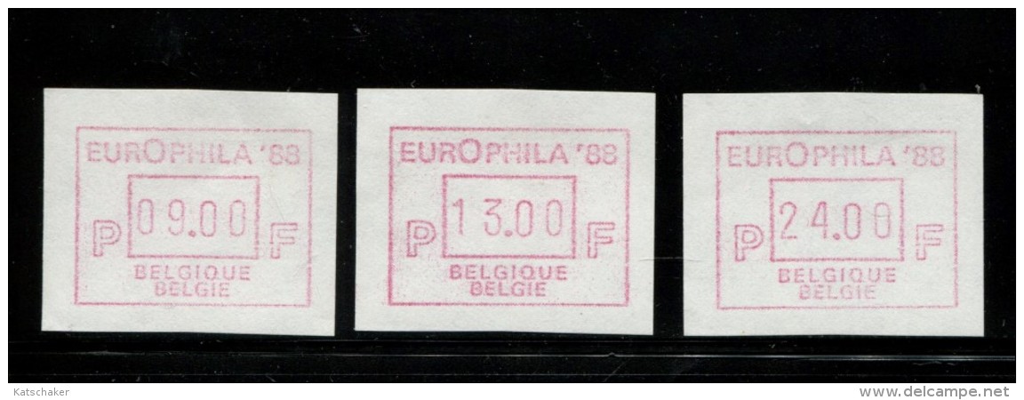 377629576  POSTFRIS MINT NEVER HINGED POSTFRISCH EINWANDFREI NEUF SANS CHARNIERE OCB ATM70 SET 9 13 24 MICHEL 13 C  S1 - 1980-1999