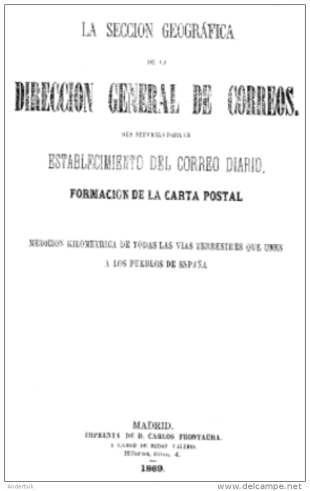 EBook: "Medición De Las Rutas Postales" - Andere & Zonder Classificatie