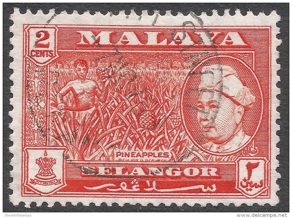 Selangor(Malaysia). 1957-61 Sultan Hisamud-din Alum Shah. 2c Used. SG 117 - Selangor