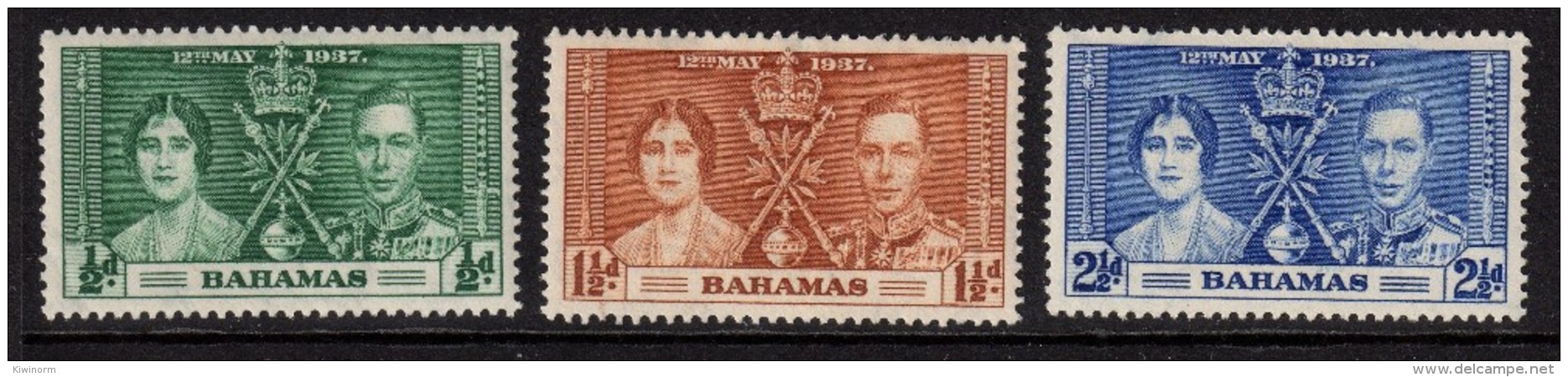 BAHAMAS 1937 Coronation Omnibus Set - Mint Hinged - MH * - 5B786 - Autres & Non Classés