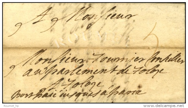 '' Port Payé Jusqu'à Paris '' Sur Lettre Avec Texte Daté De Rennes Pour Toulouse. 1691. - TB.... - ....-1700: Précurseurs