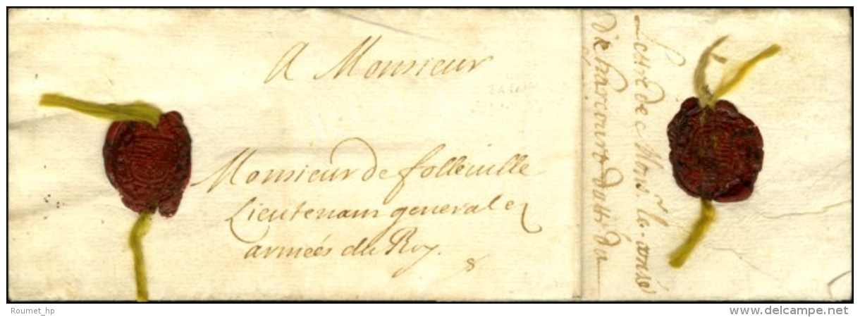 Lettre Avec Texte Daté De Pagny Le 13 Juillet 1658 Signé Du Comte D'Harcourt, Adressée... - ....-1700: Précurseurs