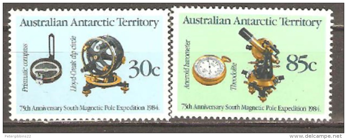 Australian Antarctic Territories 1984 SG 61-62 Magnetic Pole Expedition Unmonted Mint - Ungebraucht