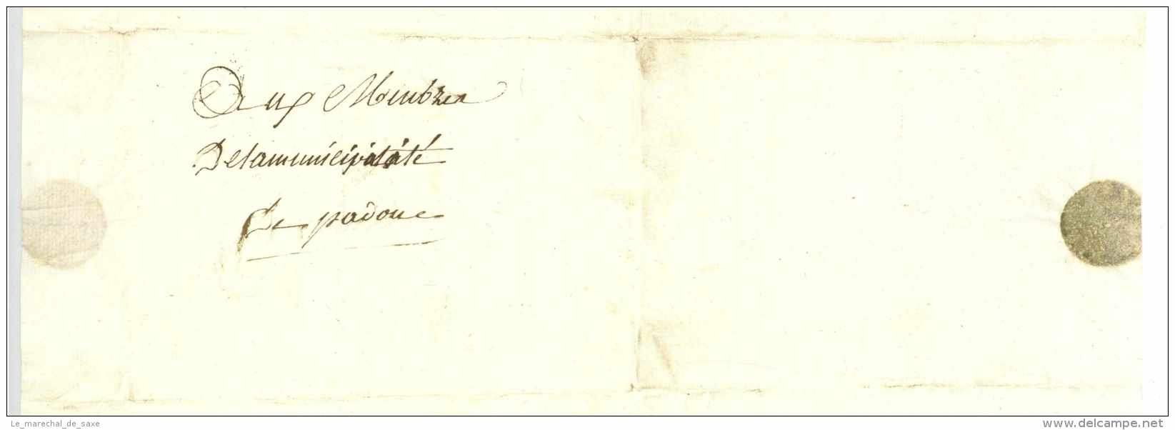 ARMEE D'ITALIE -  Général J.A. De CHAMBARLHAC DE LAUBESPIN (1754-1826) - Padoue Padova 1797 Marengo - Army Postmarks (before 1900)