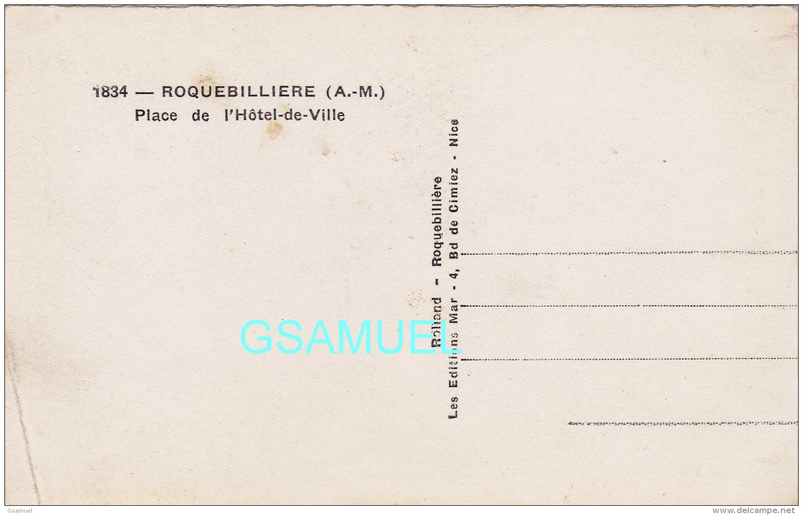 CPSM - 06 ROQUEBILLIERE - Place De L'hôtel De Ville. - (voir Scan). - Roquebilliere