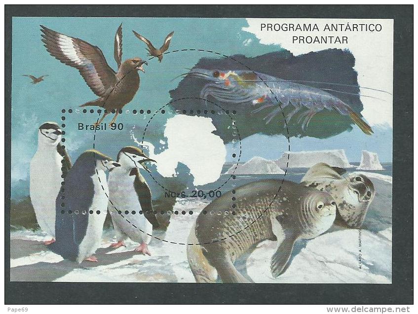 Brésil BF N° 81 XX  Programme Antarctique : Proantar, Faune Antarctique, Le Bloc  Sans Charnière, TB - Blocs-feuillets